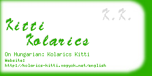 kitti kolarics business card